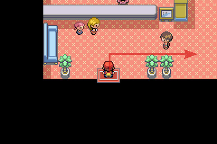 Walking right directly after entering the hotel. / Pokémon Radical Red