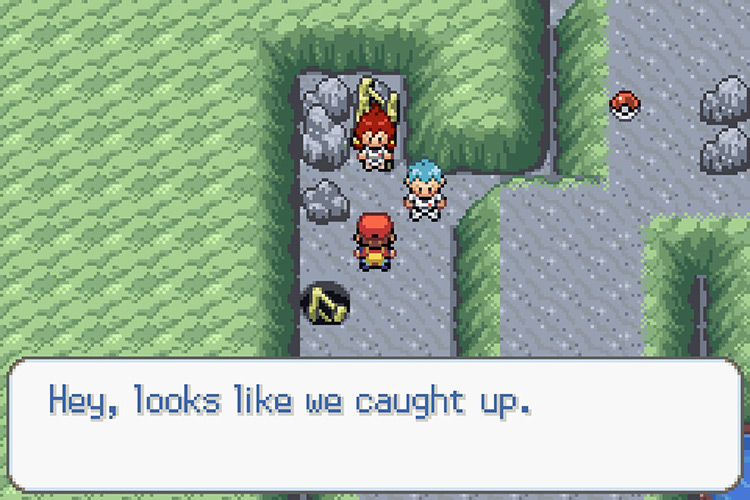 Being stopped by Archer and Ariana. / Pokémon Radical Red