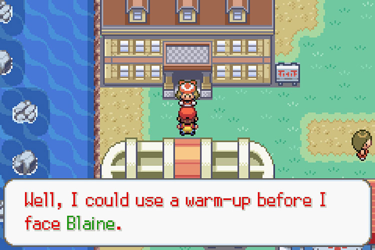 Being challenged to a battle by May. / Pokémon Radical Red