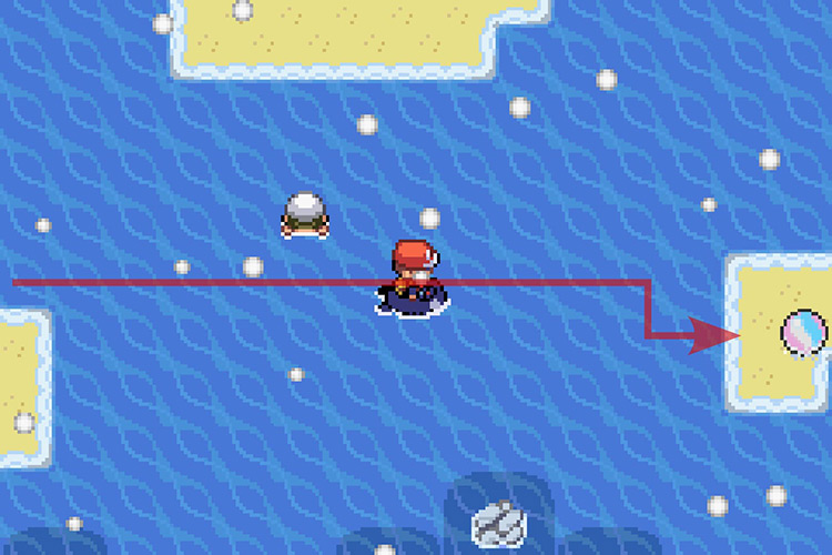 Finding the Medichamite on the third island after leaving Cinnabar Island / Pokémon Radical Red