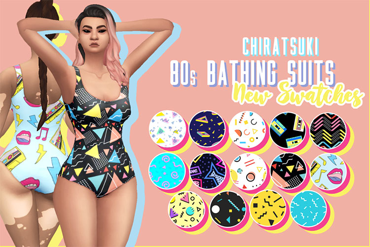 80s Bathing Suits CC for The Sims 4