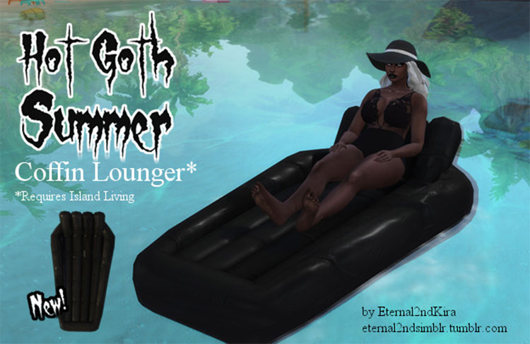 Goth Pool Float for The Sims 4