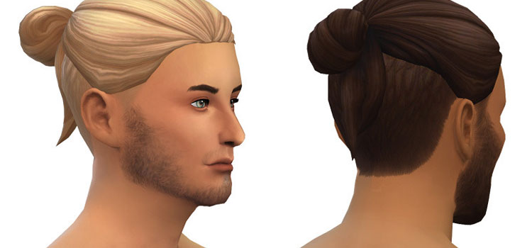 sims 4 man bun curly