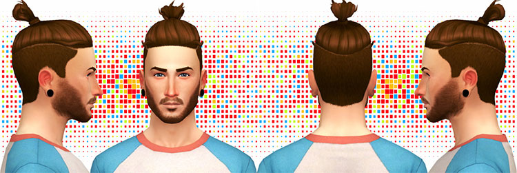 Sims 4 Man Bun Hair CC  All Free To Download    FandomSpot - 94