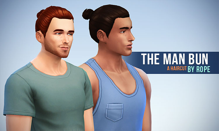 Sims 4 Man Bun Hair CC  All Free To Download    FandomSpot - 19