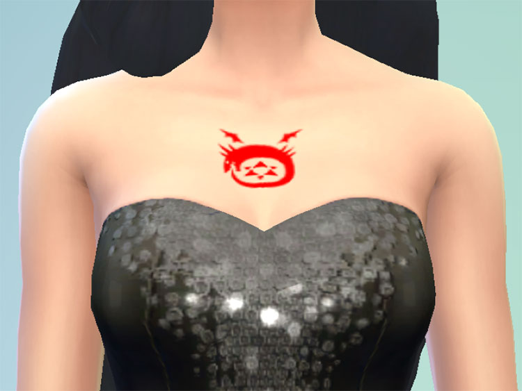 FMA Ouroboros Tattoo for The Sims 4