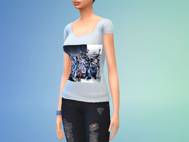 FMA Group T-Shirt CC - Sims 4