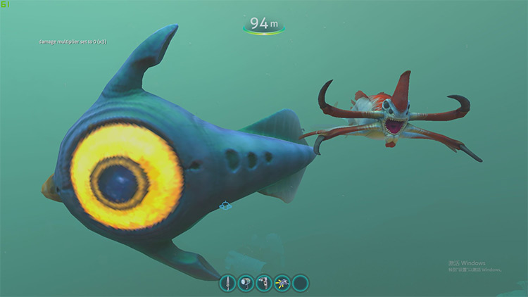 Random Creature Size in Subnautica