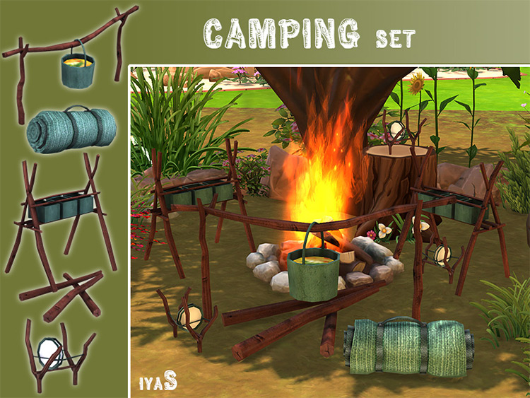 Camping Set Sims 4 CC screenshot