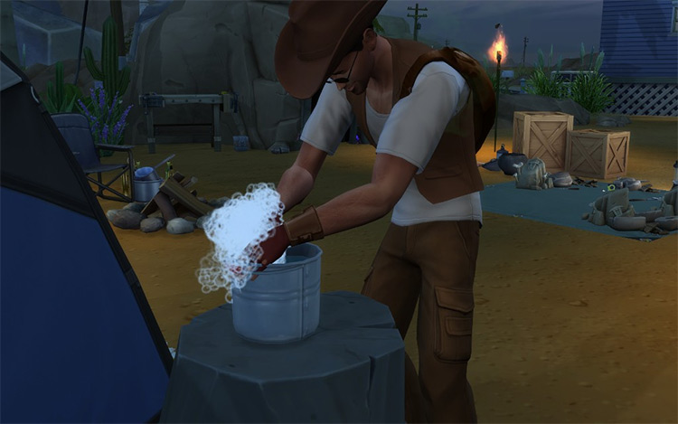 Portable (and Functional) Bucket Sims 4 CC