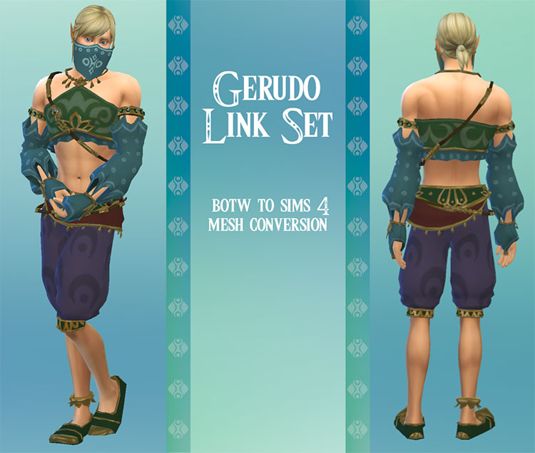 Gerudo Link Character CC for The Sims 4