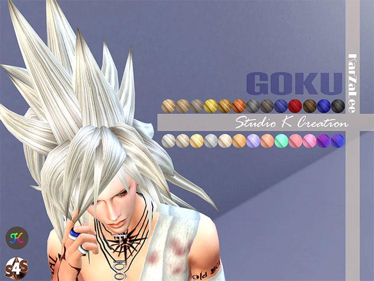 Goku Hair Custom Content for The Sims 4