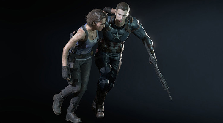 Capt America in Resident Evil 3 Remake