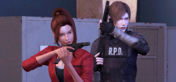 These Resident Evil 2 mods replace Leon and Claire with Geralt and