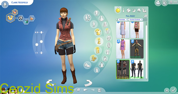 Mod The Sims - Resident Evil 4 - Ada Wong Alternative Clothing (RE4)