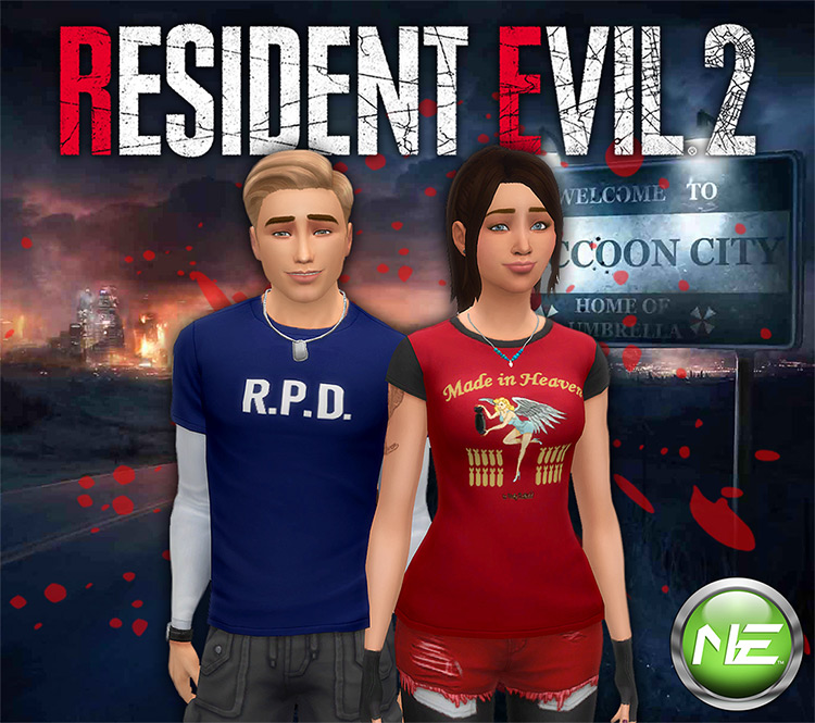 Resident Evil 2 T-Shirts - The Sims 4