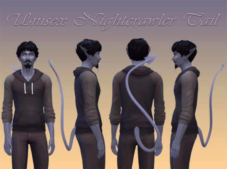 Nightcrawler Tail Unisex by NotEgain for Sims 4