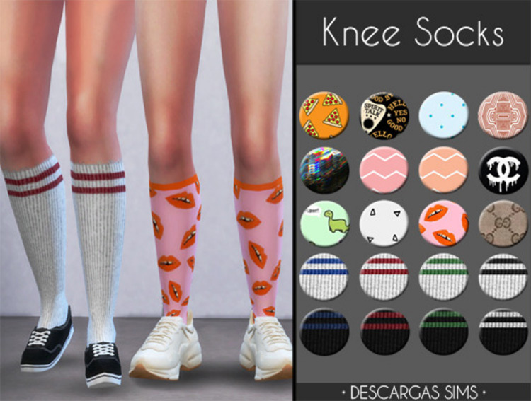 Knee Socks by Descargas Sims Sims 4 CC