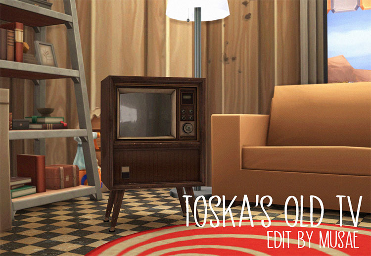 Old Functional Television CC - TS4