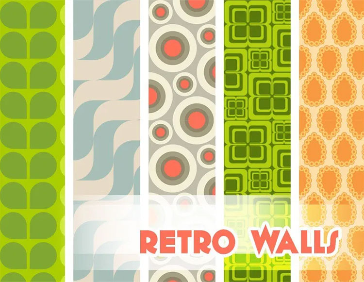 Retro Walls for Midcentury Modern Home - TS4 CC