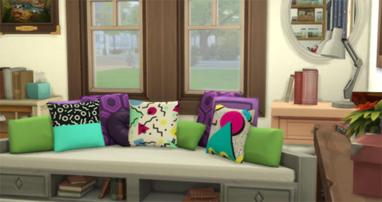 80’s Throw Pillow CC - Sims 4