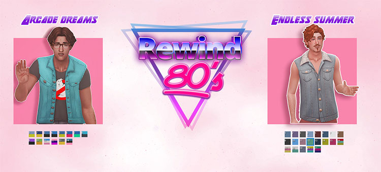 Rewind 80’s Clothes CC Set - The Sims 4