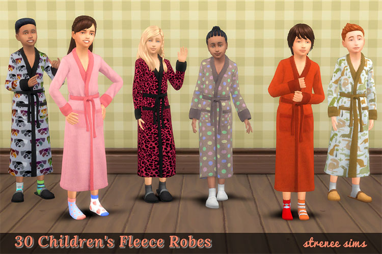 Kids Robes CC Pack for The Sims 4
