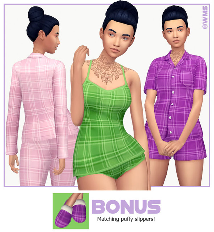 Tartan Jammies CC for The Sims 4