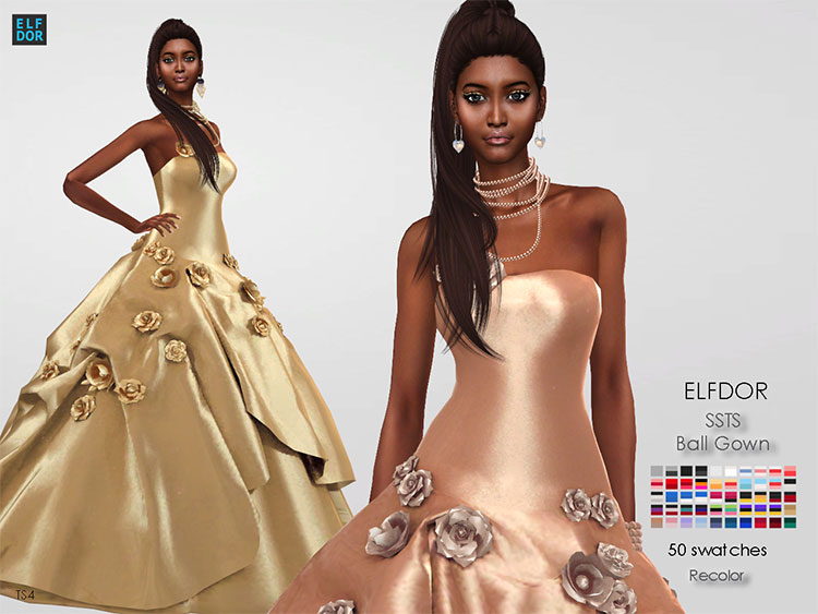 Cutest Custom Gowns For The Sims 4  Free CC   Mods   FandomSpot - 68