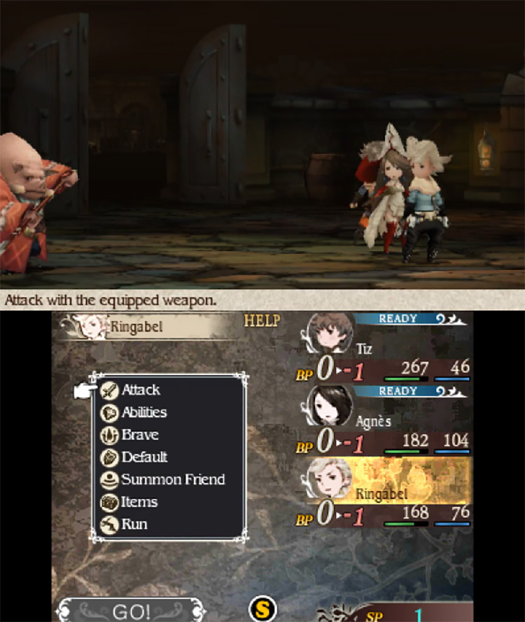 Bravely Default 3DS gameplay