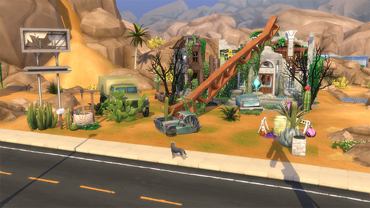 Apocalyptic Ruin Lot Sims 4 CC