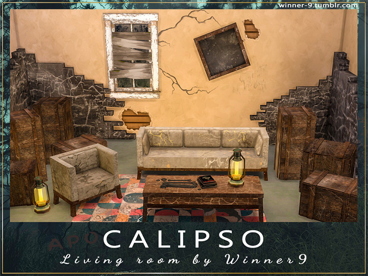 Calipso Living Room for Sims 4