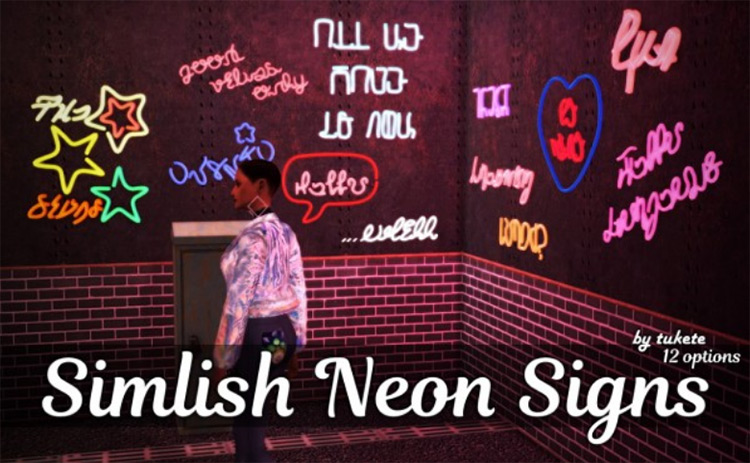 Sims 4 CC  Best Neon Lights   Neon Signs  All Free    FandomSpot - 75