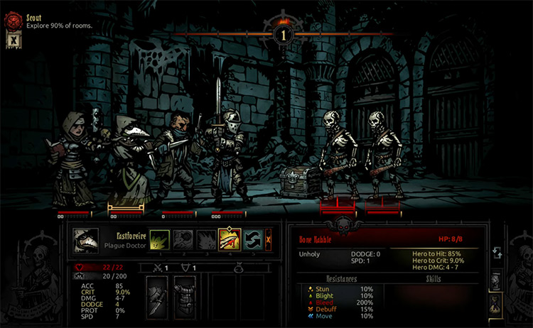 Darkest Dungeon gameplay screenshot