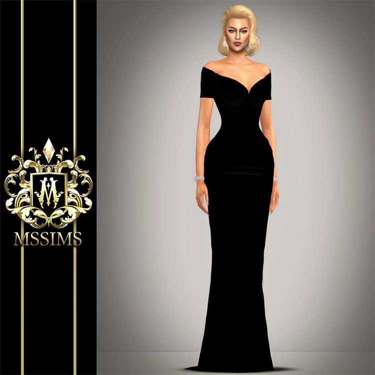 Stafani Dress CC - Sims 4