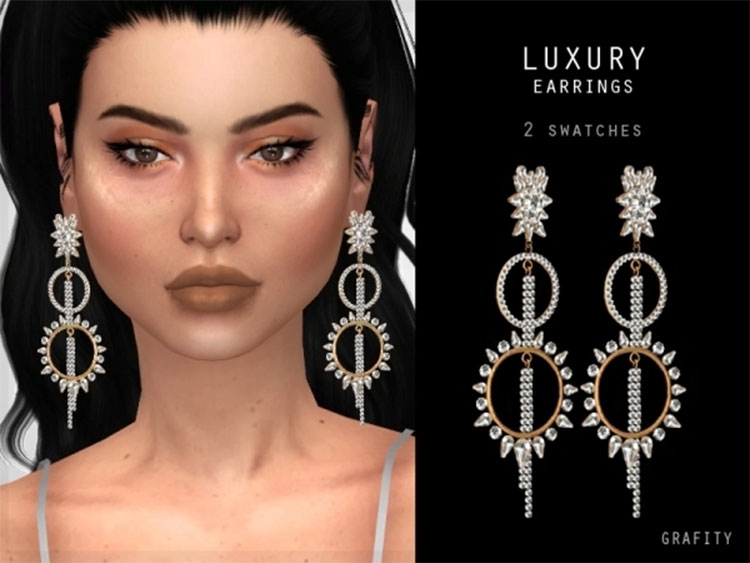 Luxury Earrings CC for The Sims 4