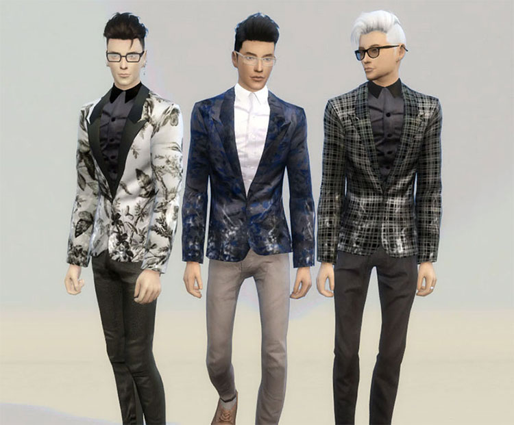 Floral Blazer CC for The Sims 4