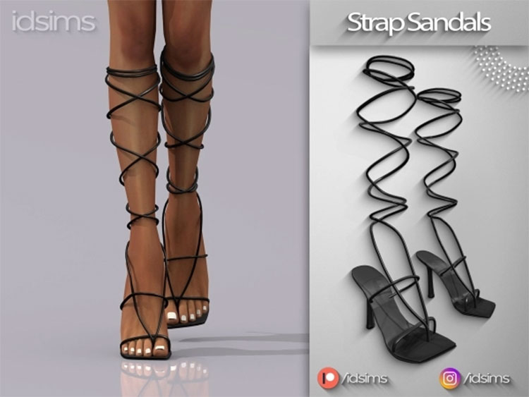 Strap Sandals CC for The Sims 4