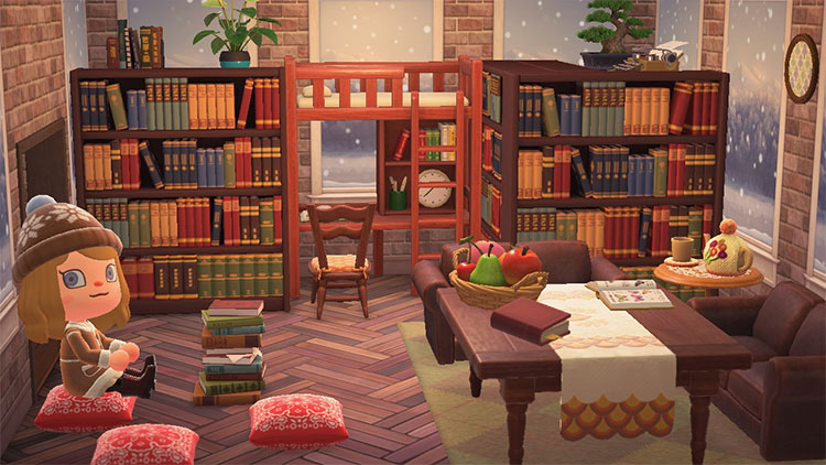 Bedroom Library Idea for ACNH