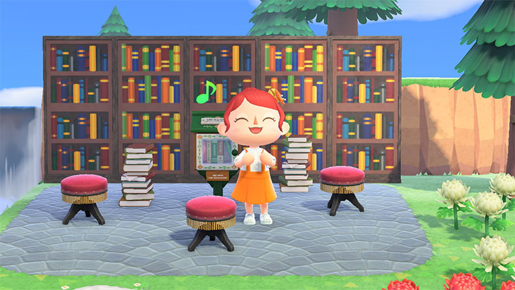 Small Library Idea for Animal Crossing: New Horizons