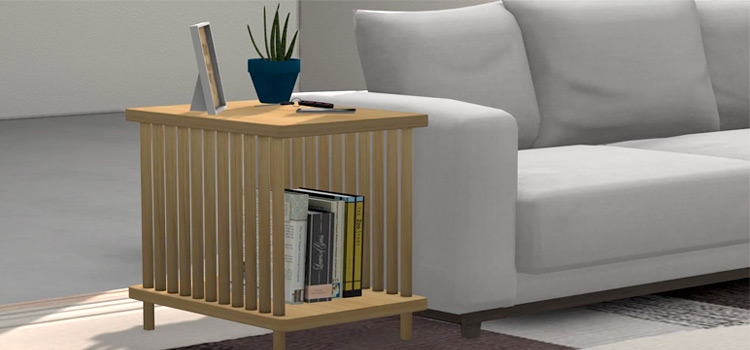 Sims 4 End Table CC The Ultimate List All Free FandomSpot   00 Featured Oak End Table Cc Ts4 Preview 