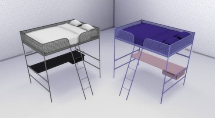IKEA Tuffing Loft Bed CC - Sims 4