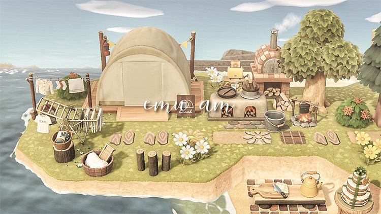 Beach Campsite Idea in ACNH