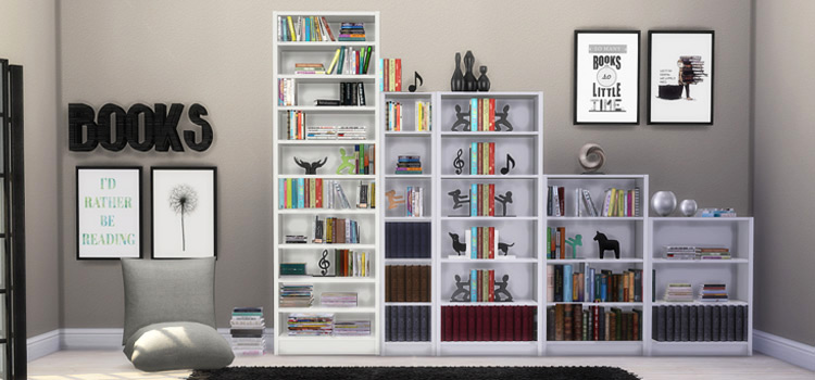 IKEA Billy Bookcases Example CC - TS4