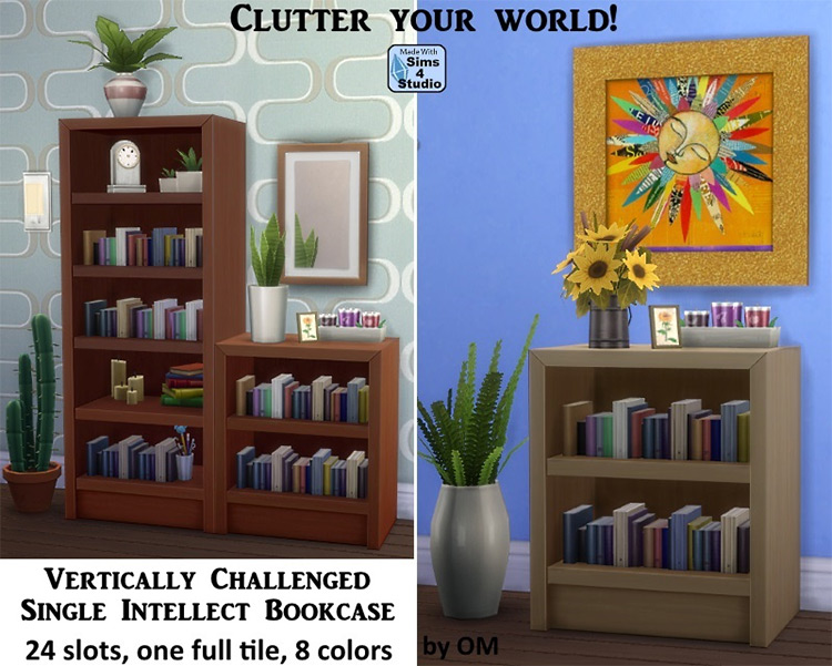 Best Sims 4 Bookcases   Bookshelves  Free CC   Mods   FandomSpot - 14