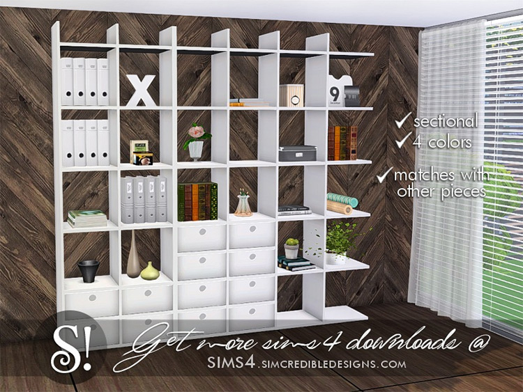 Best Sims 4 Bookcases   Bookshelves  Free CC   Mods   FandomSpot - 42