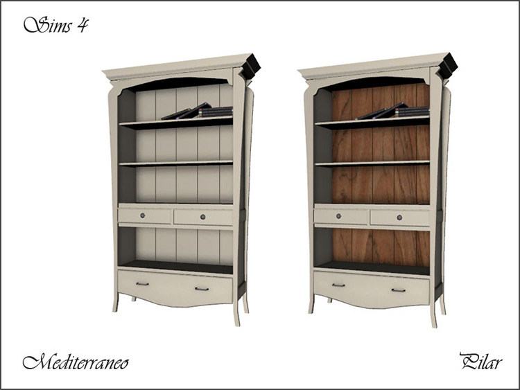 Mediterraneo Bookshelf Sims 4 CC