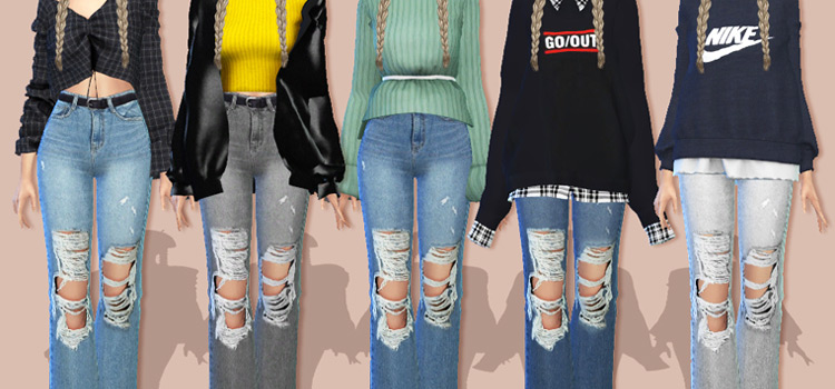 La risc fost Spune ripped jeans sims 4 Control precis Evadare din pușcărie