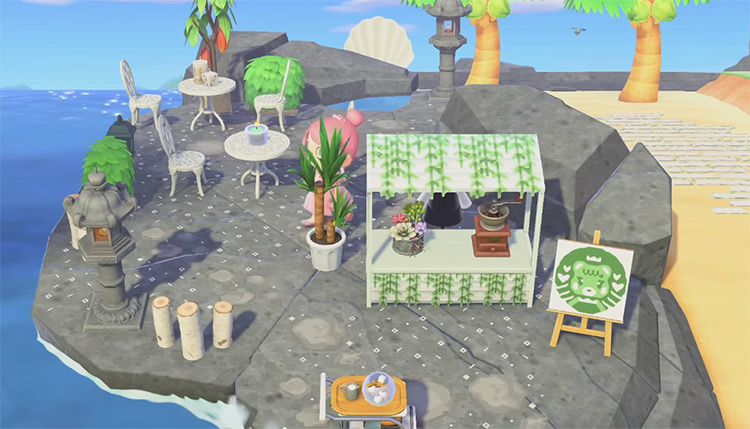 Beach Cafe in Summertime - ACNH Idea