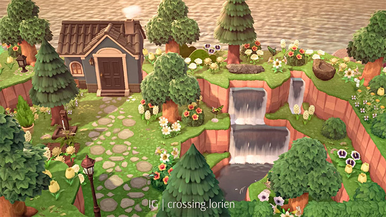 25 Waterfall Design Ideas For Animal Crossing: New Horizons Inspiration ...